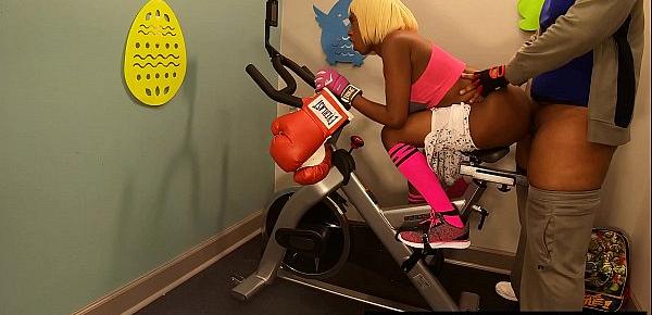  4k Rough Painful Anal For Cute Black Spinner With Big Ass , Young Babe Msnovember Fucked By Old Coach Doggystyle In Public Gym Fucking Hard On Exercise Bike To Train Her Asshole HD Sheisnovember